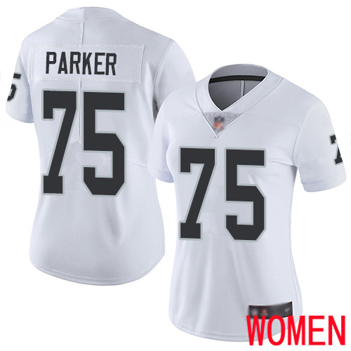 Oakland Raiders Limited White Women Brandon Parker Road Jersey NFL Football #75 Vapor Untouchable Jersey->women nfl jersey->Women Jersey
